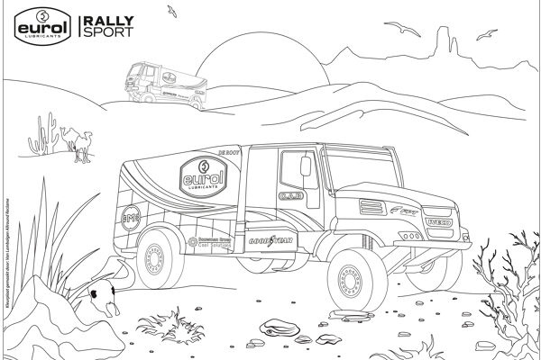 EUROL_Rally-Sport-Truck-Kleurplaat-vrachtwagen