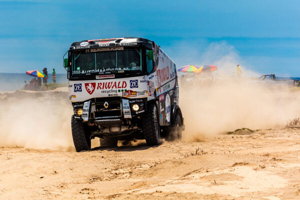 Gert Huzink from the Riwald Dakar Team with the truck during Stage 8 of the Dakar Rally 2018.
