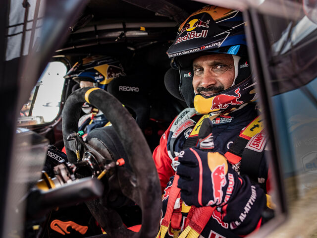 Nasser Al Attiyah von Toyota GAZOO Racing hat Etappe 1 der Dakar Rallye 2022 gewonnen.