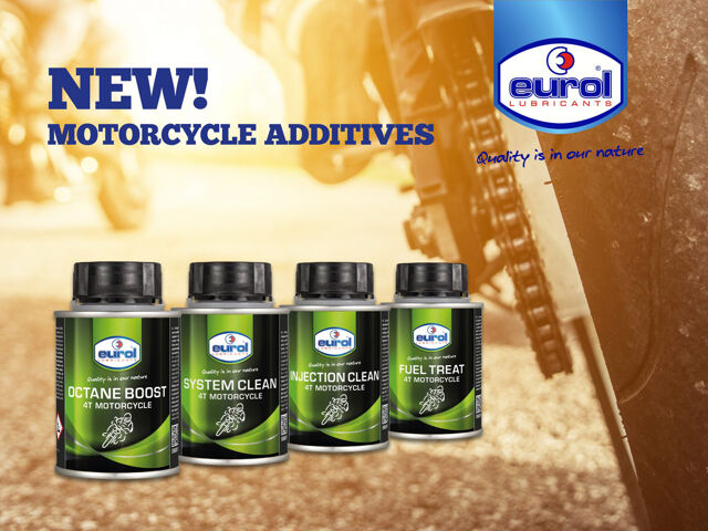 Campagne de lancement d'Eurol pour l'additif pour motos en 2017.