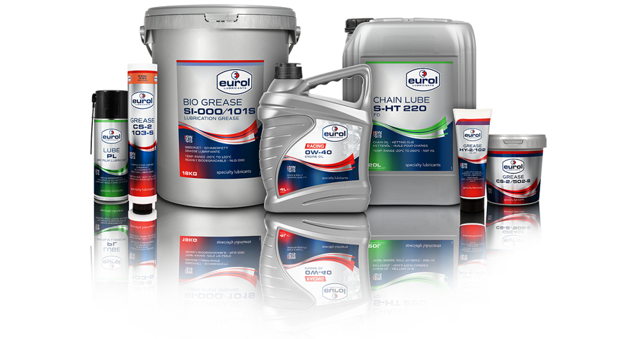 Eurol Specialty lubricants packaging photo for oil and grease products