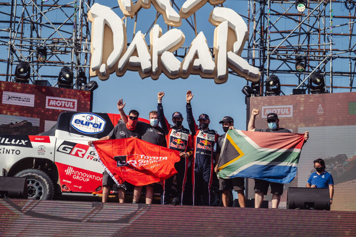 Stage12 Finish Dakar Rally 2021 Totyota GAZOO Racing