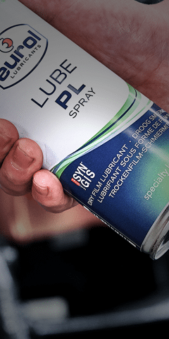 Banner voor Eurol Specialty product Pl Lube Spray met Syngis-technologie