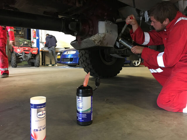 Testdag van Mammoet Rallysport voor Eurol Specialty vetten.