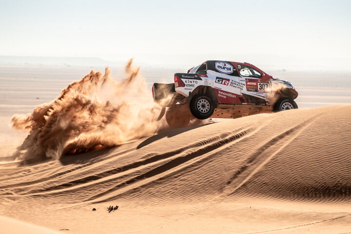 Toyota GAZOO Racing tijdens de Dakar Rally 2020 met Eurol smeermiddelen.
